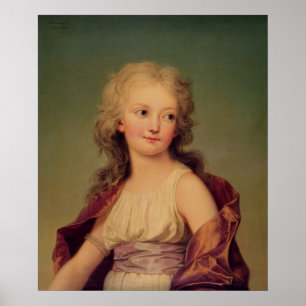 Porträtt av Marie-Therese Charlotte av frankriken Poster