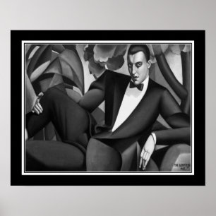 Porträtt av markisd'Afflitoen av Tamara de Lempika Poster