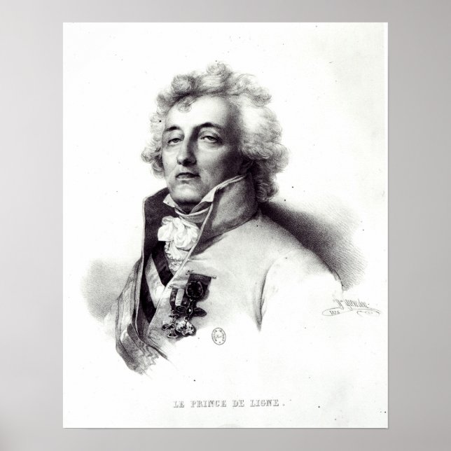 Porträtt av Marshal Charles-Joseph Prince Poster (Framsidan)