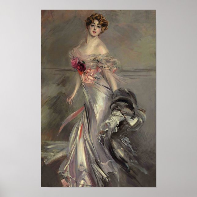 Porträtt av Martha Regnier av Boldini tryck (Framsidan)
