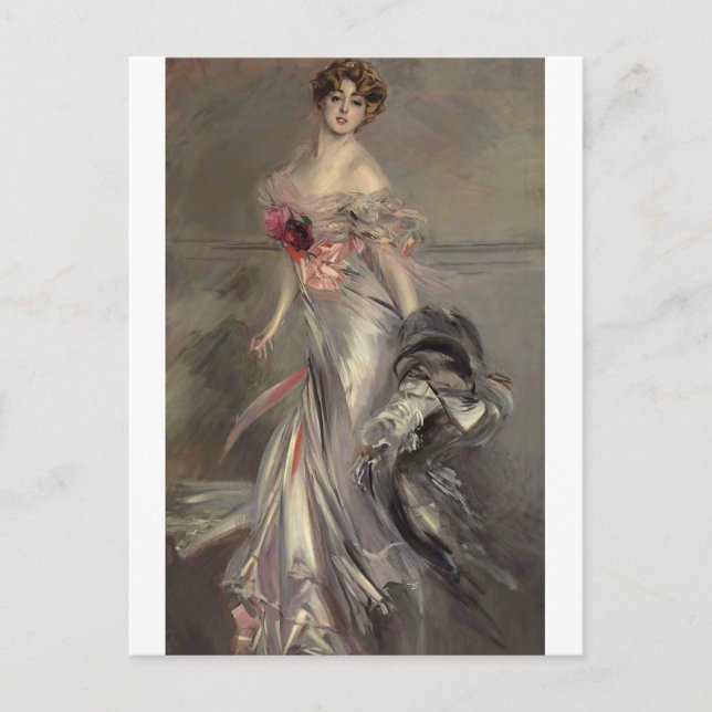 Porträtt av Martha Regnier av Giovanni Boldini Vykort (Framsida)