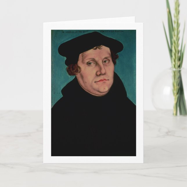 Porträtt av Martin Luther, 1529 Kort (Framsida)