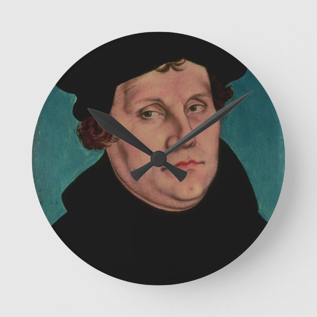 Porträtt av Martin Luther, 1529 Rund Klocka (Framsida)