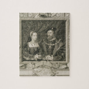 Porträtt av Mary (1496-1533) drottning av Pussel