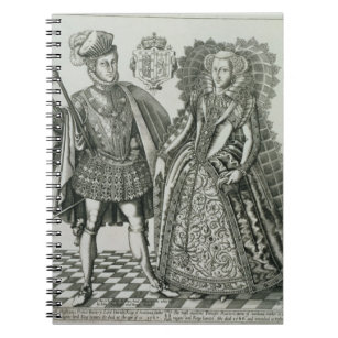 Porträtt av Mary, drottning av Scots (1542-87) och Anteckningsbok