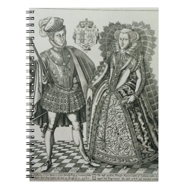 Porträtt av Mary, drottning av Scots (1542-87) och Anteckningsbok (Framsidan)