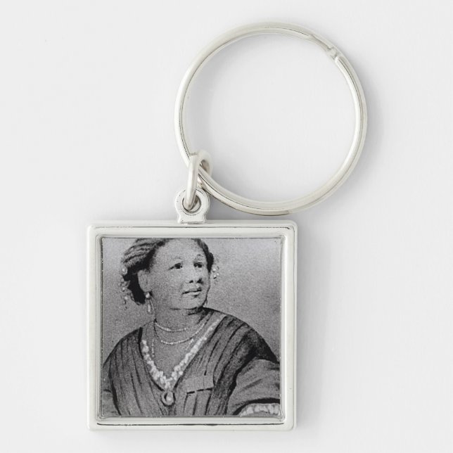 Porträtt av Mary Seacole Fyrkantig Silverfärgad Nyckelring (Framsidan)