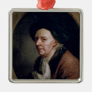 Porträtt av mathematicianen Leonard Euler Julgransprydnad Metall