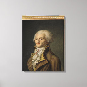 Porträtt av Maximilien de Robespierre Canvastryck