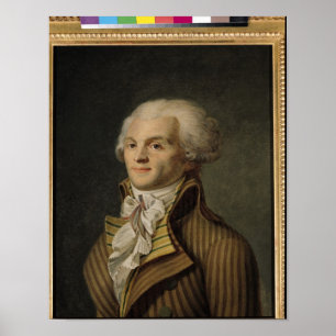 Porträtt av Maximilien de Robespierre Poster