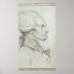 Porträtt av Maximilien de Robespierre Poster