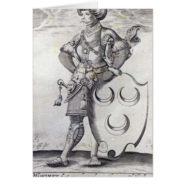 Porträtt av Mehmed II Hälsningskort (Framsidan)
