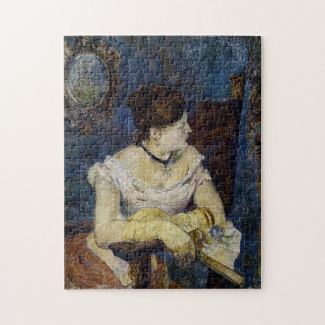 Porträtt av Mette Gaugin, konstnärens fru Pussel (Vertikal)