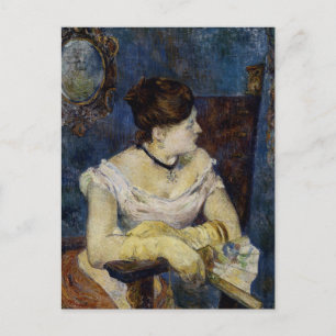 Porträtt av Mette Gaugin, konstnärer Vykort