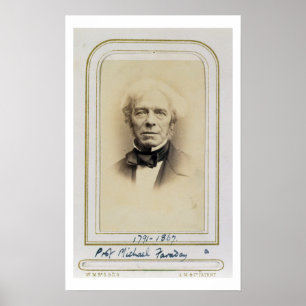 Porträtt av Michael Faraday (1791-1867) Poster