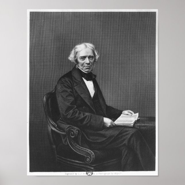 Porträtt av Michael Faraday Poster (Framsidan)