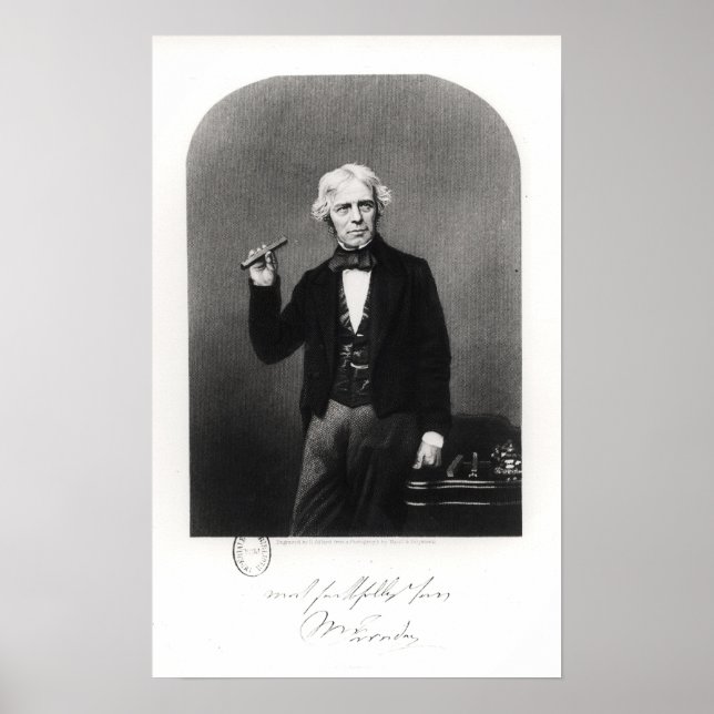 Porträtt av Michael Faraday Poster (Framsidan)