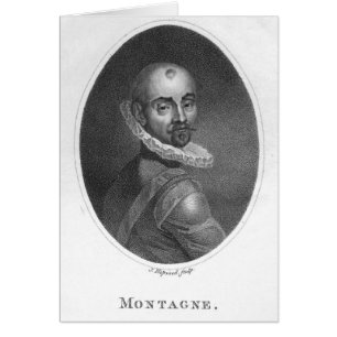 Porträtt av Michel de Montaigne Hälsningskort