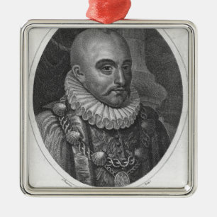 Porträtt av Michel de Montaigne Julgransprydnad Metall