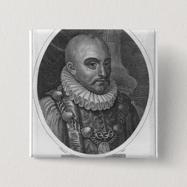 Porträtt av Michel de Montaigne Knapp (Framsida)