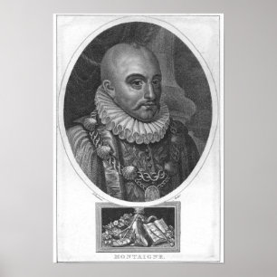 Porträtt av Michel de Montaigne Poster