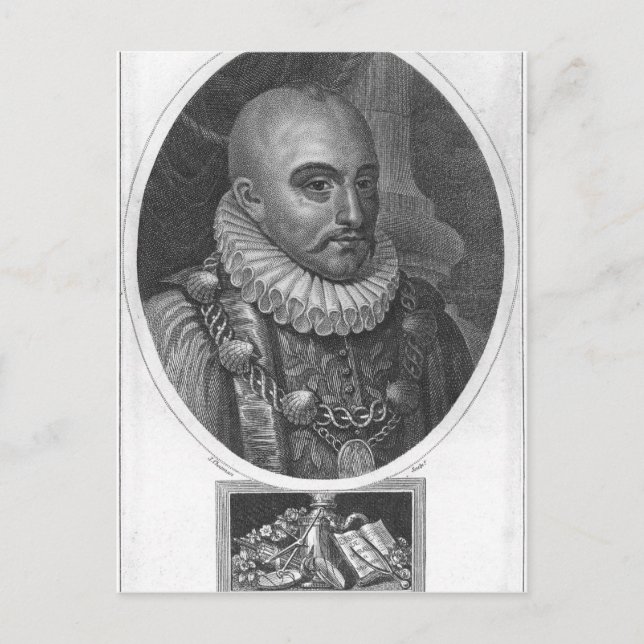 Porträtt av Michel de Montaigne Vykort (Framsida)