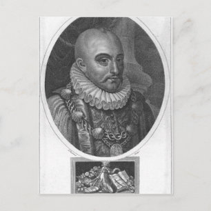 Porträtt av Michel de Montaigne Vykort