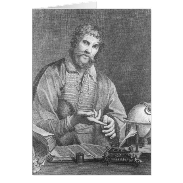 Porträtt av Michel de Nostradame Hälsningskort (Framsidan)