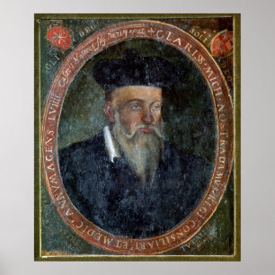 Porträtt av Michel de Nostradame Poster