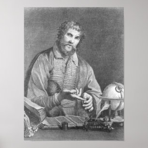 Porträtt av Michel de Nostradame Poster