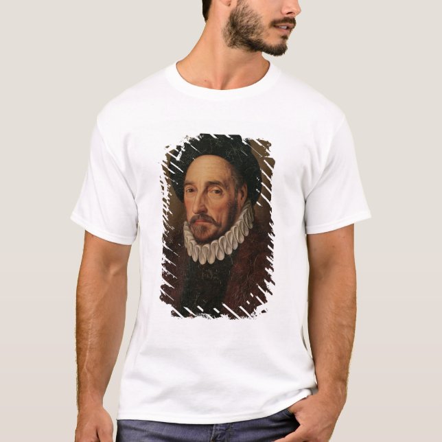 Porträtt av Michel Eyquem de Montaigne Tee Shirt (Framsida)