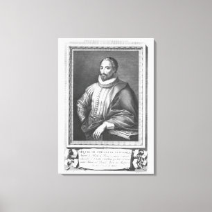 Porträtt av Miguel de Cervantes Saavedra Canvastryck