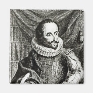 Porträtt av Miguel de Cervantes Saavedra Magnet
