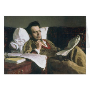Porträtt av Mikhail Glinka Hälsningskort