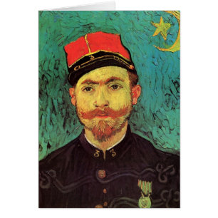 Porträtt av Milliet, älskaren av Vincent van Gogh Hälsningskort