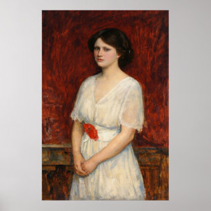 Porträtt av Miss Claire Kenworthy av Waterhouse Poster