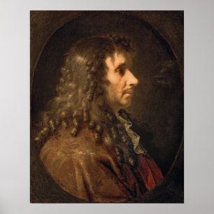 Porträtt av Moliere 1660 Poster