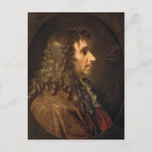 Porträtt av Moliere 1660 Vykort