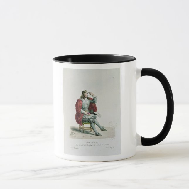 Porträtt av Moliere i rollen av Arnolfe Mugg (Höger)