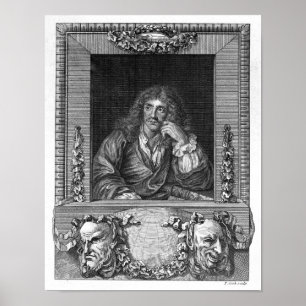 Porträtt av Moliere Poster