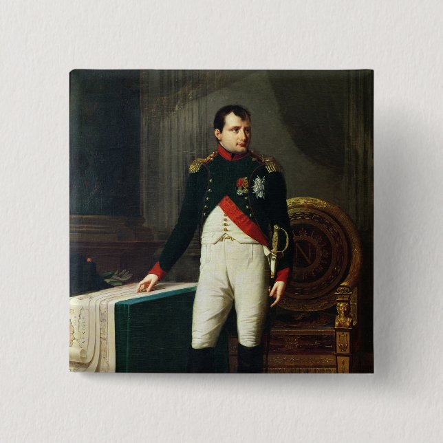 Porträtt av Napoleon Bonaparte 1809 Knapp (Framsida)