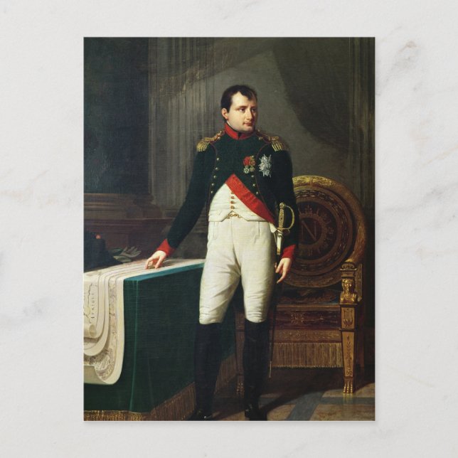 Porträtt av Napoleon Bonaparte 1809 Vykort (Framsida)