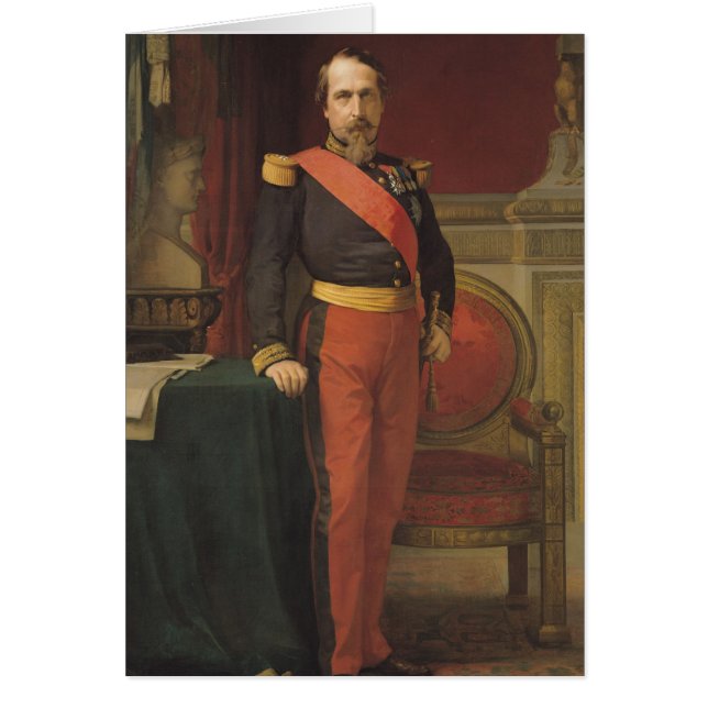 Porträtt av Napoleon III 1862 Hälsningskort (Framsidan)