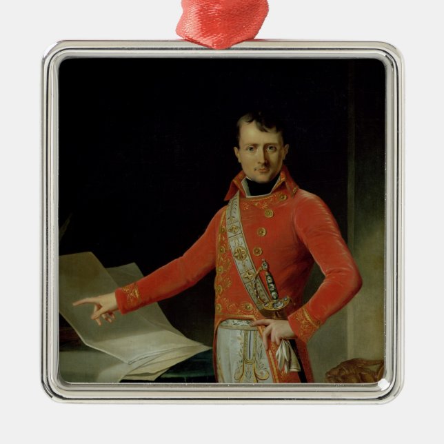 Porträtt av Napoleon mig Julgransprydnad Metall (Framsidan)
