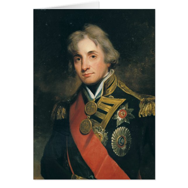 Porträtt av Nelson Hälsningskort (Framsidan)