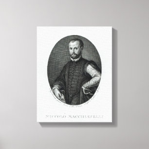 Porträtt av Niccolo Machiavelli Canvastryck
