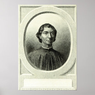 Porträtt av Niccolo Machiavelli Poster