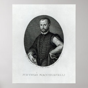 Porträtt av Niccolo Machiavelli Poster