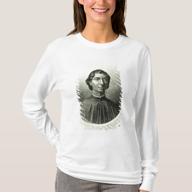 Porträtt av Niccolo Machiavelli T Shirt (Framsida)