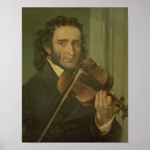 Porträtt av Niccolo Paganini Poster